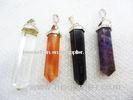 Mix Color Natural Semi Precious Stone Pendants, Agate Pendant For Men's Necklace