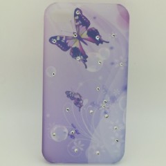 newest brilliant 2012 crystl iphone4 case with butterfly