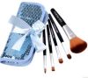 5PCS Portable Light Blue Makeup Brush Set