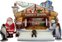 Inflatable christmas bouncer with slide