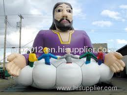 Inflatable christmas santa bouncer