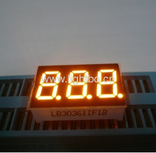 0.36 inch common anode super bright red 3 digit led seven segment led display