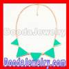 Fluorescent Geometric Tangerine Triad Punk Collar Necklace