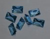 Blue rectangle zirconia gemstones jewelry proceesing