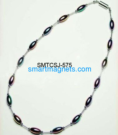 Colorful ferrite magnetic necklace
