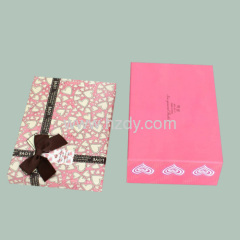 Pink printed gift paper box for underwears