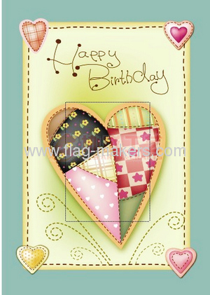 Custom Birthday card garden flag