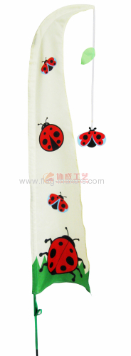 Custom ladybug outdoor flag