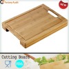 Bamboo cutting board with tray