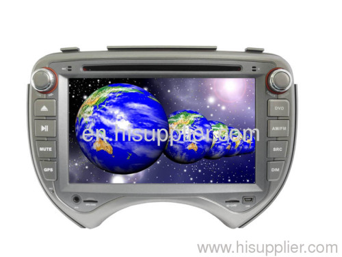 Nissan March DVD Player GPS Navigation Radio AM/FM/RDS TV USBSDVCD MP3 IPODBluetooth RearviewCamareDigital Touchscreen