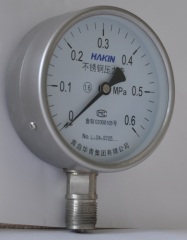 Stainless steel pressure gauge