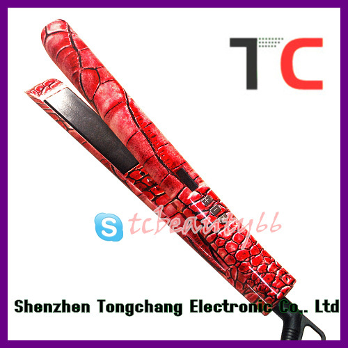 Professional hair relaxer straightener TC-S105 red snake print