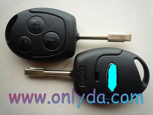 FORD Mondeo 3 button remote key shell (with battery clamp)