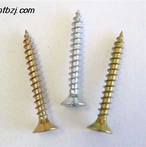 Chipboard Screws pozi drive flat head yellow zinc or zinc plated