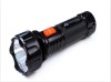 Black plastic LED rechargeable torch