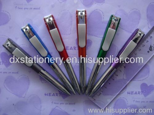 ball pen with nail clippers