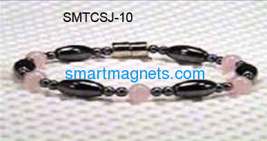 Hematite magnetic bracelet mix quartz