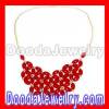 2012 Hot Sale Coral Red Resin Bib Statement Necklace Trend