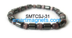 Hematite magnetic bracelet with opal