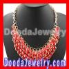 Fashion Coral Multi Layers Chunky Statement Necklace Wedding for women