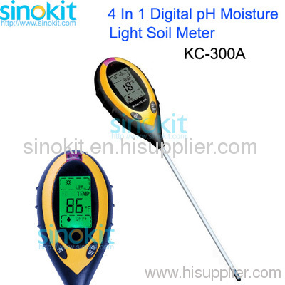 4 In 1 Digital pH Moisture Light Soil Meter