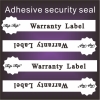 Custom tamper warranty seal labels for bottles,boxes