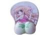 Cutely Gel Filled Cartoon Girl Buttocks Hand Rest Breast Mouse Pad for Adult User