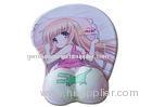 Cutely Gel Filled Cartoon Girl Buttocks Hand Rest Breast Mouse Pad for Adult User
