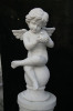 White Marble sitting Angel Statue