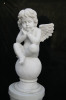 Hand Carved White Marble Angel Statue