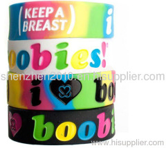 camouflage color i love boobies wristband, boobies bracelet,i love boobies bands