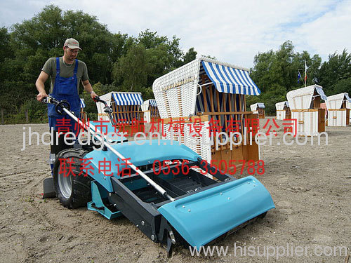 Small walking beach clean machine