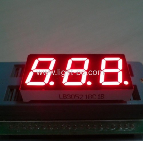 Common Anode ultra bright red 3 digit 0.52" 7 segment led numeric displays