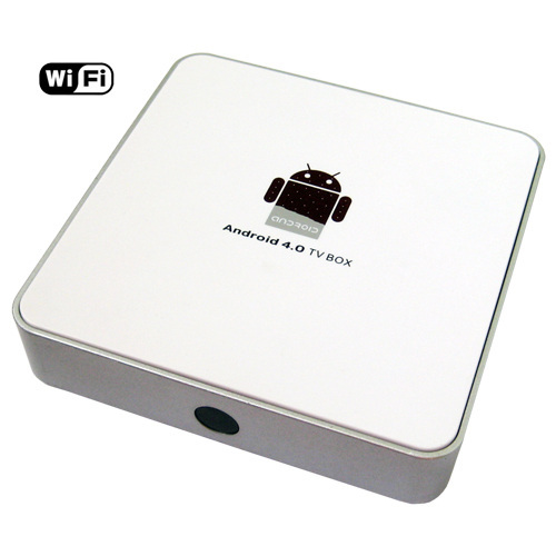 Android 4.0 TV Box, A6 Model, Full HD 1080P, Built-in WiFi, 3D Accelerate, White