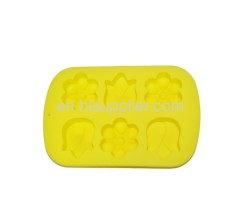 6 cups Three beautiful form silicone cake mould