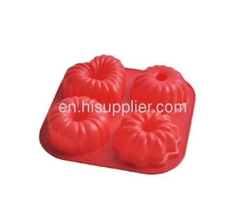 4 cups profusion shaped silicone cake mould