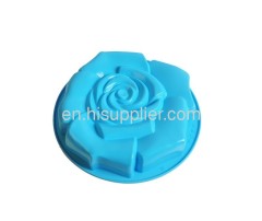 Individual rose flower shaped silicone cake mould