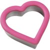 heart shaped stainless steel cookie cutter with silicone edge