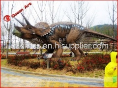 Life size fiberglass dinosaur sculptures