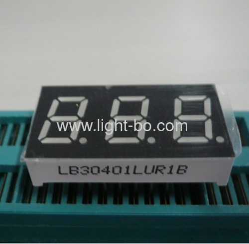 Common cathode 3 digit 0.4" ultra bright red 7 Segment LED numericDisplays