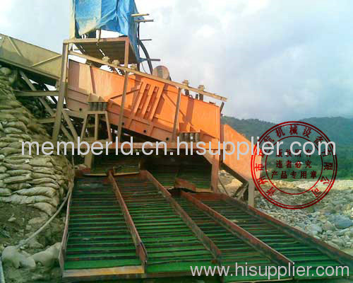 Vibration placer gold chute