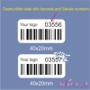 Security Barcode Labels,custom security barcode stickers with serials numbers