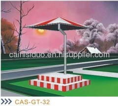 Traffic road side stand umbrella watchhouse