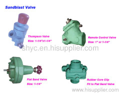 Sandblast valve thompson valve pop-up valve hand valve remote control valve