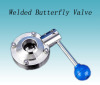 ss304 ss316l sanitary stainless steel manual butterfly valve welded end