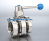 ss304 ss316l sanitary stainless steel SMS butterfly valve with union
