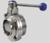 ss304 ss316l sanitary stainless steel welded/threaded butterfly valve (3A,DIN,SMS,ISO,RJT,DS,BS)