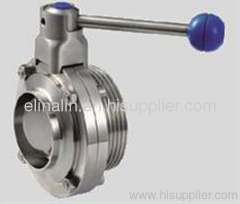 ss304 ss316l sanitary stainless steel welded/threaded butterfly valve (3A,DIN,SMS,ISO,RJT,DS,BS)