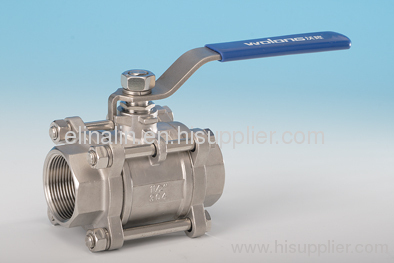ss304 ss316l sanitary stainless steel welded 3pc ball valve