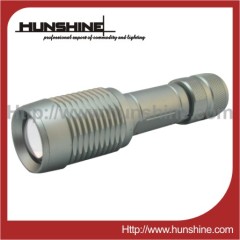 aluminum cree xml-t6 telescopic zoom dimmable highlight led flashlight